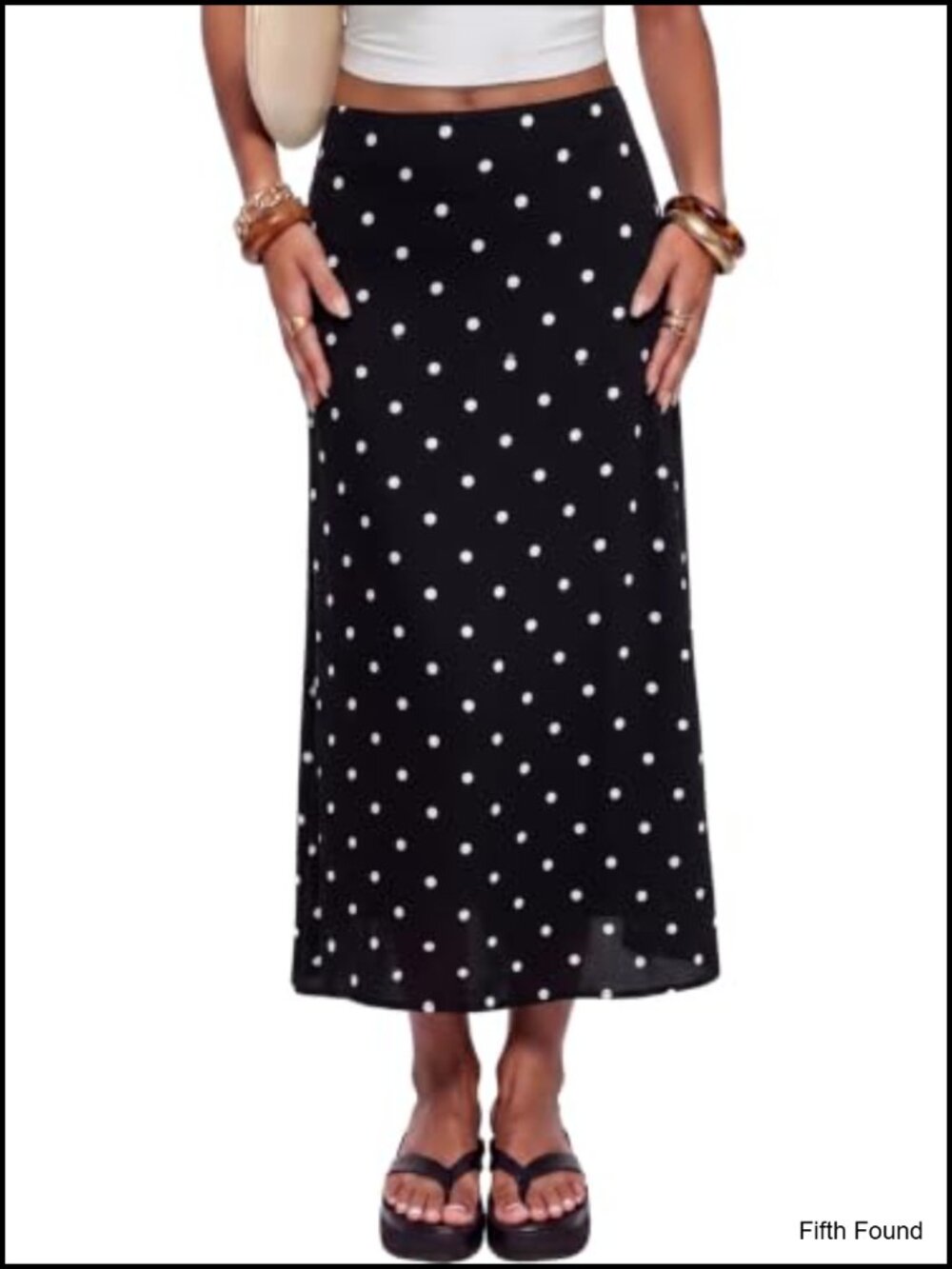 Dokotoo High Waisted Midi Skirt A-Line Polyester Cocktail Formal